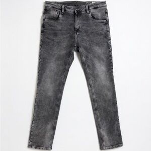 Y2K Ed Hardy Men's Dagger Slim Skinny Jeans in Washed Gray